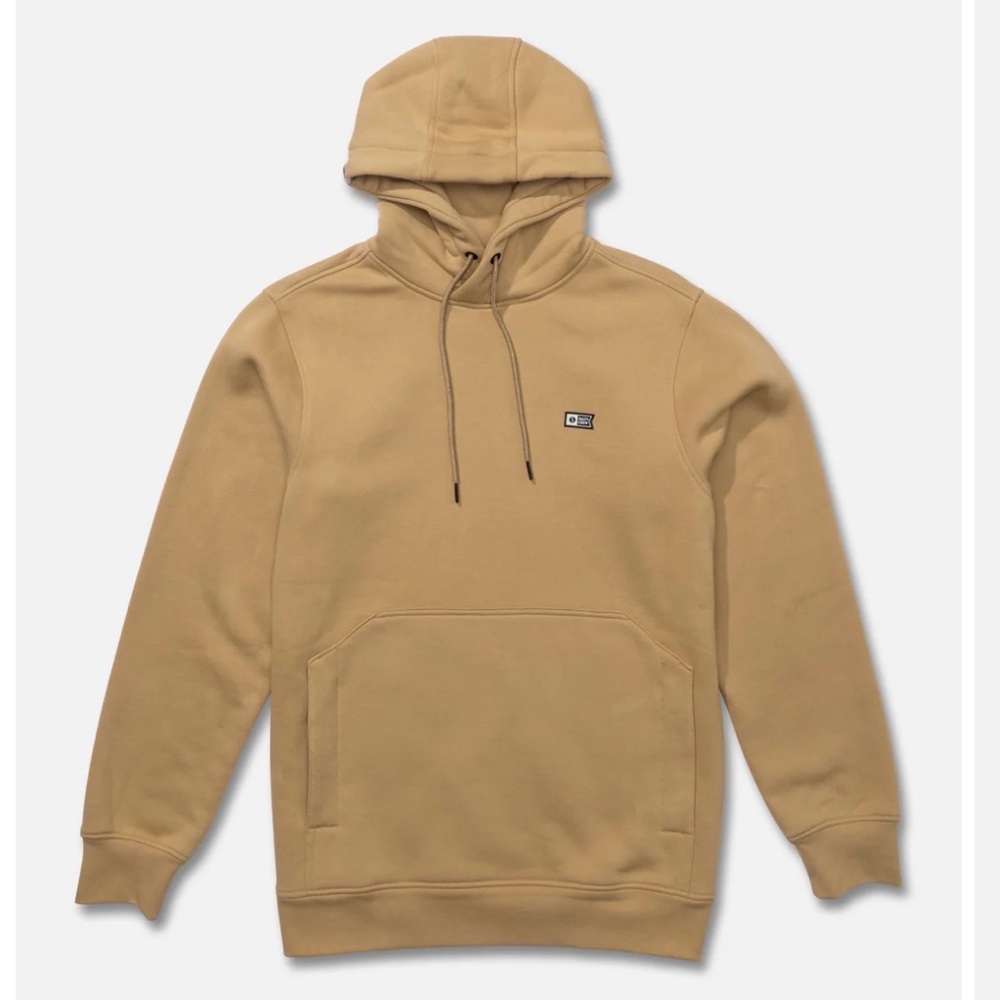 Salty Crew Long Range Tech Fleece Hoodie | Khaki | Size M | NWT
